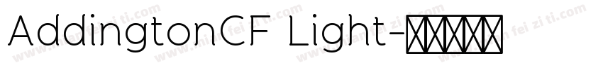 AddingtonCF Light字体转换